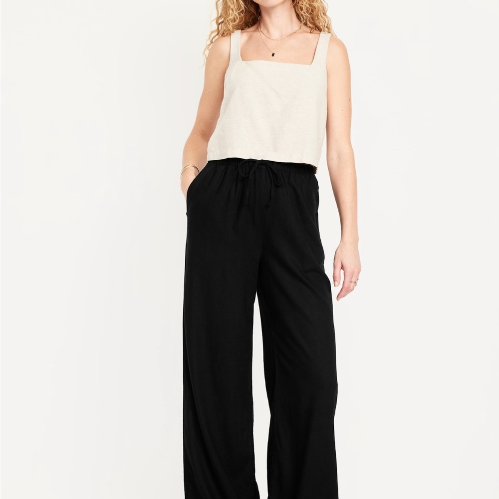 Women's Black Wide-Leg Pants